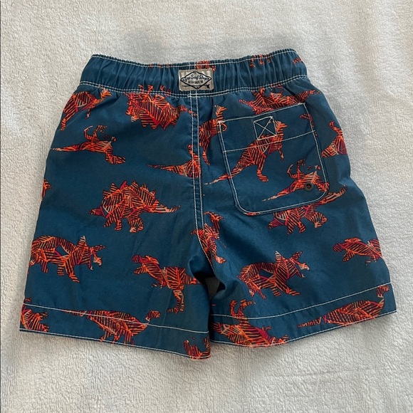 GAP Blue and Orange Swim Shorts with Dinosaur print - 3T - Picture 2 of 4